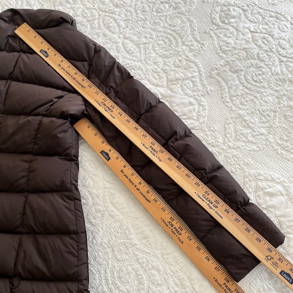 Add Dark Gray Quilted Down Puffer Jacket Coat Snap Closure - Picture 7 of 11